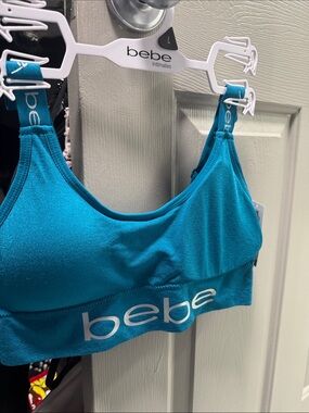 bebe Teal Blue Sports Bralette